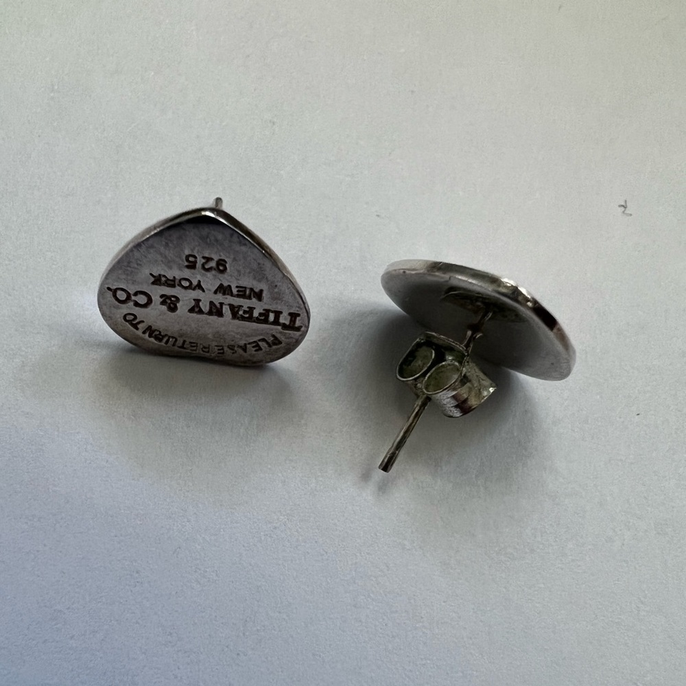 Silver heart earrings